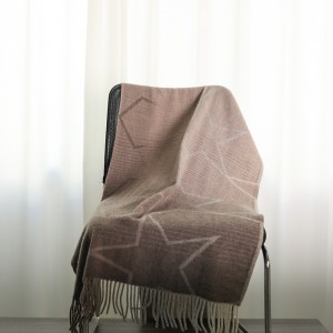 Popular jacquard warm scarf 40% cashmere 60% wool