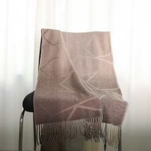 Popular jacquard warm scarf 40% cashmere 60% wool