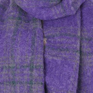 Pattern Windproof Scarves With Sheep Wool Alpaca Mohair Polyamide Fabric